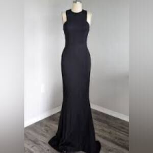 LOVERS + FRIENDS Maxi Dress Womens Sz XS Black Lace Up Back Sleeveless